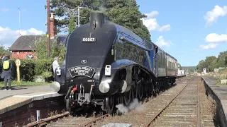 60007 arrival to the NYMR on the Esk Valley Line comes close to hitting a Photographer at Battersby