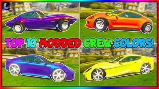 The TOP 10 BEST MODDED CREW COLORS In GTA 5 Online 2024! (Advanced Crew Colors, Neon Colors & More!)