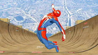 Spiderman vs Longest Ramp in GTA 5 - Jumping from Highest in GTA 5 EP. 28 (Spiderman Gameplay)