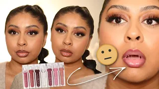 NEW HUDA BEAUTY FAUX FILLER LIP GLOSSES + LIP SWATCHES