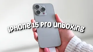 iPhone 15 Pro Unboxing (Natural Titanium 512GB) | Aesthetic | Camera Test | Game Test