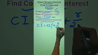 Fastest Trick II Find Compound Interest Directly II Given SI, Find CI in 3 Seconds #youtubeshorts