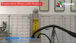 Transparent LED Screen Trans-eyes P6 Glass LED Video Wall Demo 1.8x1.2m