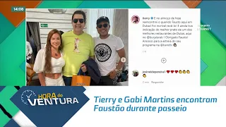 Tierry e Gabi Martins encontram Faustão durante passeio em Dubai