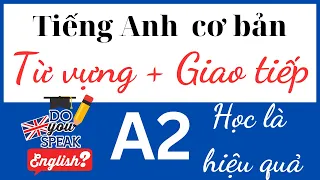 Học Tiếng Anh cơ bản chứng chỉ A2 - 841 từ vựng tiếng Anh giao tiếp hàng ngày