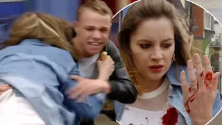 Coronation Street - Clayton Hibbs Stabs Kylie Platt (15th July 2016 Episode 1)