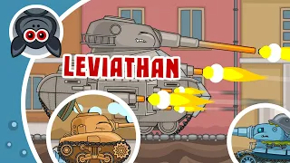 Leviathan vs Zombies. Steel Monsters. Cartoons About Tanks