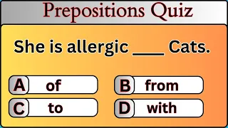 Challenging Preposition Quiz || 99% Cannot Score 14/14 || English Grammar Test!