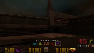 Quake III Arena (PC, GOG) - Playing solo with bots Map 03 Bring it On difficulty