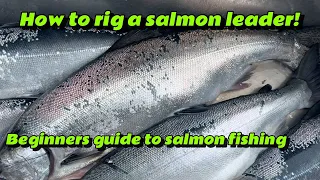 How to rig a hoochie to use trolling for salmon. Beginners guide to salmon fishing.