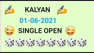 Kalyan 01/06/2021 single Jodi trick don't miss second toch line ( #bgsattamatka ) 2021