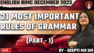 21 Most Important Rules Of Grammar | RIMC Online Coaching | RIMC Dec 2023 | RIMC Online Classes