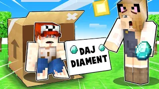 UDAJĘ BIEDAKA ŻEBY ZDOBYĆ DIAMENTY OD BELLI w Minecraft! | Vito i Bella