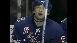 Fedor Tyutin's goal vs Oilers for Rangers (12 jan 2006)