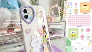 phone transformation 🐰 | pastel ios 14 setup, aesthetic phone accessories, cute charms