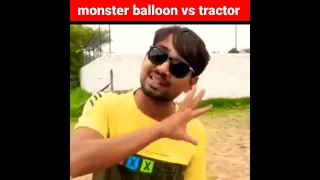 Monster balloon vs Tractor😱#shorts