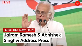 LIVE: Congress Leaders Jairam Ramesh & Abhishek Manu Singhvi Address Press In New Delhi