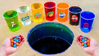 Mix Color Mentos and 7up, Sprite, Mtn Dew, Mirinda, Fanta, Coca Cola, Pepsi Underground!