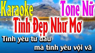 Tình Đẹp Như Mơ Karaoke Tone Nữ karaoke Lâm Organ - Beat Mới