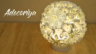 Очень легкий и воздушный светильник из изолона СНЕЖИНКА | DIY Lamp snowflake