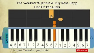 The Weeknd feat Jennie & Lily Rose Depp | One Of The Girls | melodika pianika easy