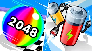 Ball run 2048 | Battery Run - All Level Gameplay Android,iOS - NEW APK UPDATE