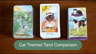 Cat-Themed Tarot Flip-Through Comparison: Mystical Cats Tarot, Cat Tarot, and Tarot of Pagan Cats