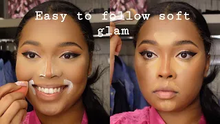 Easy to follow soft glam with eyeshadow