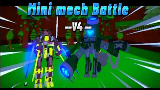 Mini mech V4 Fight | Roblox Build a Boat]