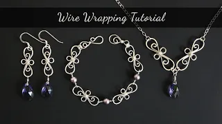 Wire Wrapping Tutorial: Elegant Elven Motif for Earrings Bracelet & Necklace