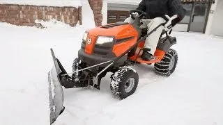 Husqvarna tractors - how to attach snow blade