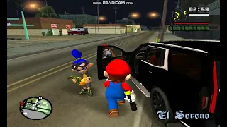 GTA San Andreas: Mario, Meggy, Kirby and Goggles Gangsta Joyride