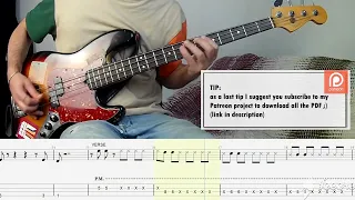 The Police - Sting - Roxanne BASS COVER + PLAY ALONG TAB + SCORE PDF