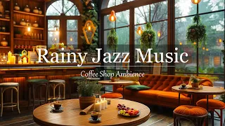 Rainy Jazz Piano Music with Summer Vibe in Romance Coffee Shop | Smooth Jazz Music for Relaxing
