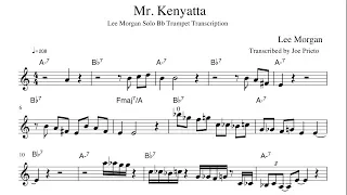 Lee Morgan - Mr. Kenyatta - Transcription