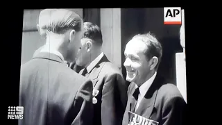 Rare unseen footage of Prince Philip 1948 & The Queen 3 Feb 1954 in Sydney Australia