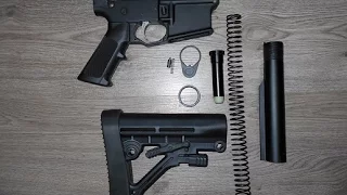 Kid Builds an AR15 #7 Buffer Tube Assembly and Stock