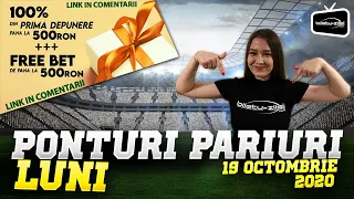 Ponturi pariuri sportive 19.10.2020