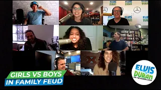 Girls VS Boys In Family Feud | Elvis Duran Exclusive