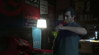Michael Smoking Jimmy's Bong In Front Of Cops - Grand Theft Auto V