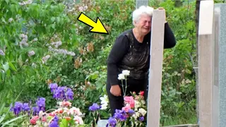 While cleaning up her daughter's grave, the old woman heard a noise and realized something terrible!