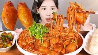 돌아온 봄 제철 별미🌰 아주 맵게 만든🔥 매콤한 통미더덕찜 먹방  [eating show] mukbang korean food