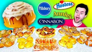 The ULTIMATE Cinnamon Rolls TASTE TEST! Cinnabon, Pillsbury, + MORE!