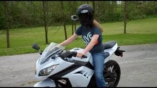 Jade's first time riding a street bike - Kawasaki Ninja 300