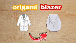 how to fold origami blazer tutorial || paper blazer step by step