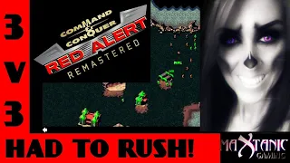 3 on 3 Command & Conquer Red alert Remastered HAD TO RUSH!