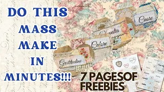 TRY THIS   MASS MAKES IN MINUTES   7 PAGES OF FREEBIES