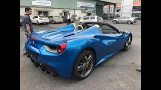 Siêu Xe Ferrari 488 GTB Spider Màu '' Blu Corsa '' Độc Đáo