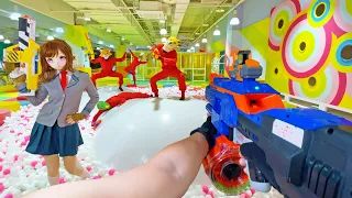 Nerf War | Amusement Park Battle 22 (Nerf First Person Shooter)