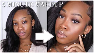 Quick & Easy 5 MINUTE MAKEUP *TIMED* | Maya Galore